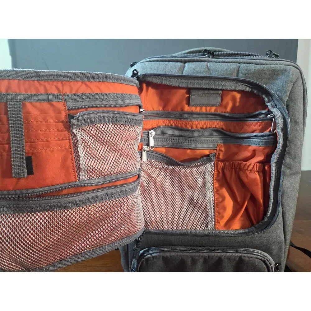eBags Professional Slim Laptop Backpack Gray Travel Work Bag Organizer Durable